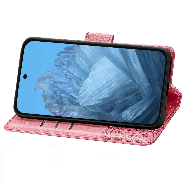 For Google Pixel 9 Butterfly Love Flower Embossed Leather Phone Case(Pink) - free shipping - PMC TechLife - Order now!