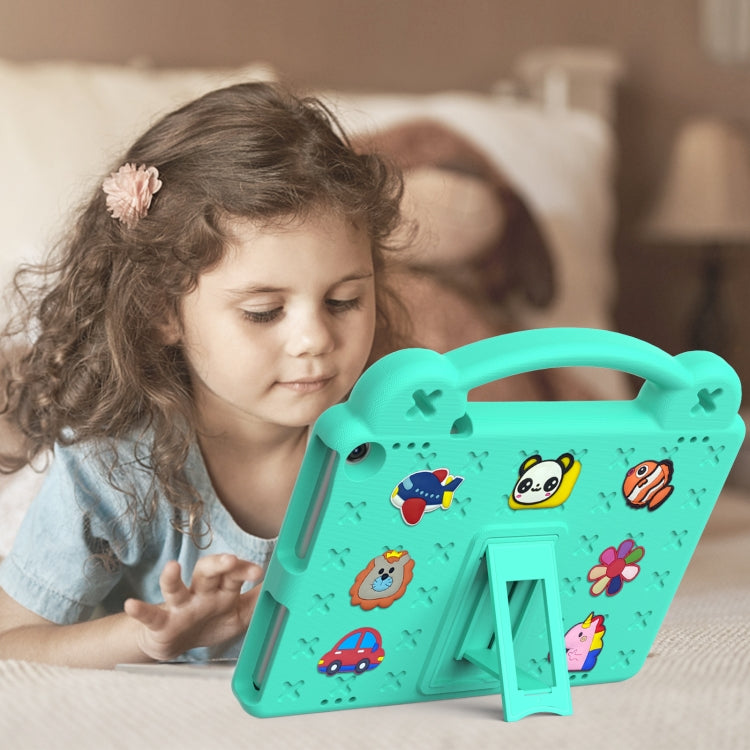 For Amazon Fire HD 10 2021 Handle Kickstand Children EVA Shockproof PC Tablet Case(Mint Green) - Amazon by PMC TechLife | Online Shopping South Africa | PMC TechLife | Buy Now Pay Later Mobicred