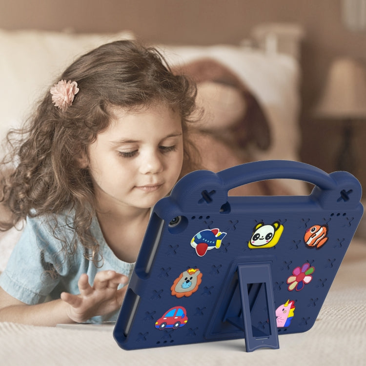 For Amazon Fire HD 10 2021 Handle Kickstand Children EVA Shockproof PC Tablet Case(Navy Blue) - Amazon by PMC TechLife | Online Shopping South Africa | PMC TechLife | Buy Now Pay Later Mobicred