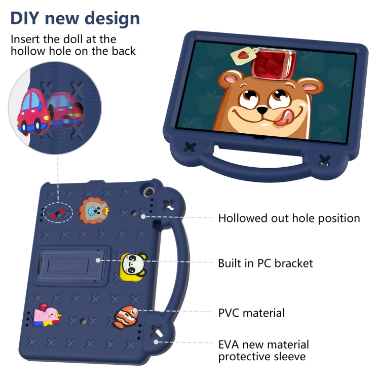 For Amazon Fire HD 10 2021 Handle Kickstand Children EVA Shockproof PC Tablet Case(Navy Blue) - Amazon by PMC TechLife | Online Shopping South Africa | PMC TechLife | Buy Now Pay Later Mobicred