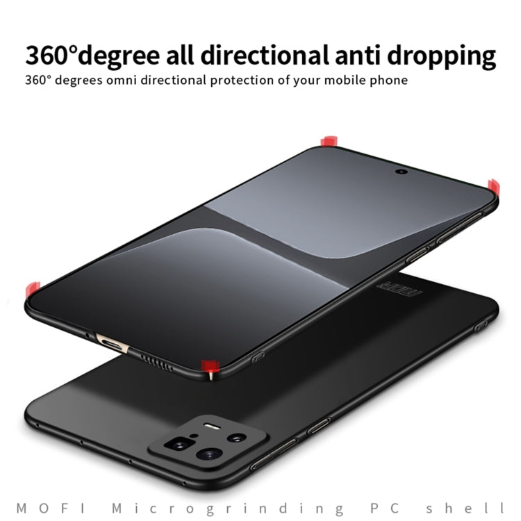 For Xiaomi 13 MOFI Frosted Ultra-thin PC Hard Case(Black) - 13 Cases by MOFI | Online Shopping South Africa | PMC Jewellery