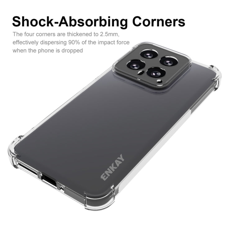 For Xiaomi 14 ENKAY Hat-Prince Transparent TPU Shockproof Phone Case - 14 Cases by ENKAY | Online Shopping South Africa | PMC Jewellery | Buy Now Pay Later Mobicred