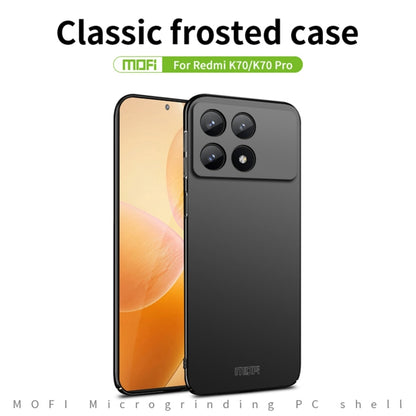 For Xiaomi Redmi K70 / K70 Pro MOFI Micro-Frosted PC Ultra-thin Hard Phone Case(Black) - K70 Pro Cases by MOFI | Online Shopping South Africa | PMC Jewellery | Buy Now Pay Later Mobicred