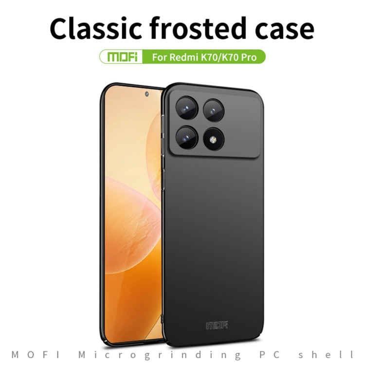 For Xiaomi Redmi K70 / K70 Pro MOFI Micro-Frosted PC Ultra-thin Hard Phone Case(Blue) - K70 Pro Cases by MOFI | Online Shopping South Africa | PMC Jewellery | Buy Now Pay Later Mobicred