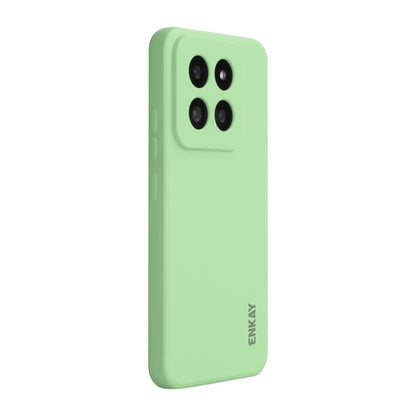 For Xiaomi 14 Pro ENKAY Hat-Prince Liquid Silicone Shockproof Soft Phone Case(Light Green) - 14 Pro Cases by ENKAY | Online Shopping South Africa | PMC Jewellery | Buy Now Pay Later Mobicred