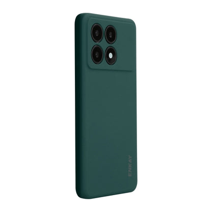 For Xiaomi Poco F6 Pro / Redmi K70 ENKAY Hat-Prince Liquid Silicone Shockproof Soft Phone Case(Dark Green) - K70 Cases by ENKAY | Online Shopping South Africa | PMC Jewellery | Buy Now Pay Later Mobicred