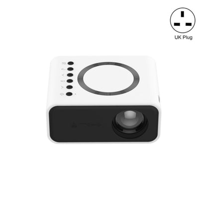 YT300 Home Multimedia Mini Remote Projector Support Mobile Phone(UK Plug White) - Mini Projector by PMC Jewellery | Online Shopping South Africa | PMC Jewellery | Buy Now Pay Later Mobicred