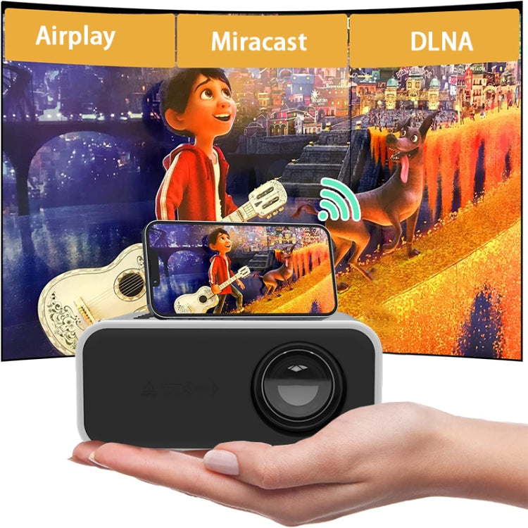 YT300 Home Multimedia Mini Remote Projector Support Mobile Phone(UK Plug Black) - Mini Projector by PMC Jewellery | Online Shopping South Africa | PMC Jewellery | Buy Now Pay Later Mobicred