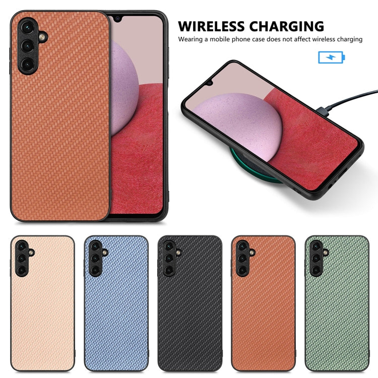 For Samsung Galaxy S25+ 5G Carbon Fiber Texture Leather Back Cover Phone Case(Blue) - Galaxy Phone Cases by PMC Jewellery | Online Shopping South Africa | PMC Jewellery | Buy Now Pay Later Mobicred
