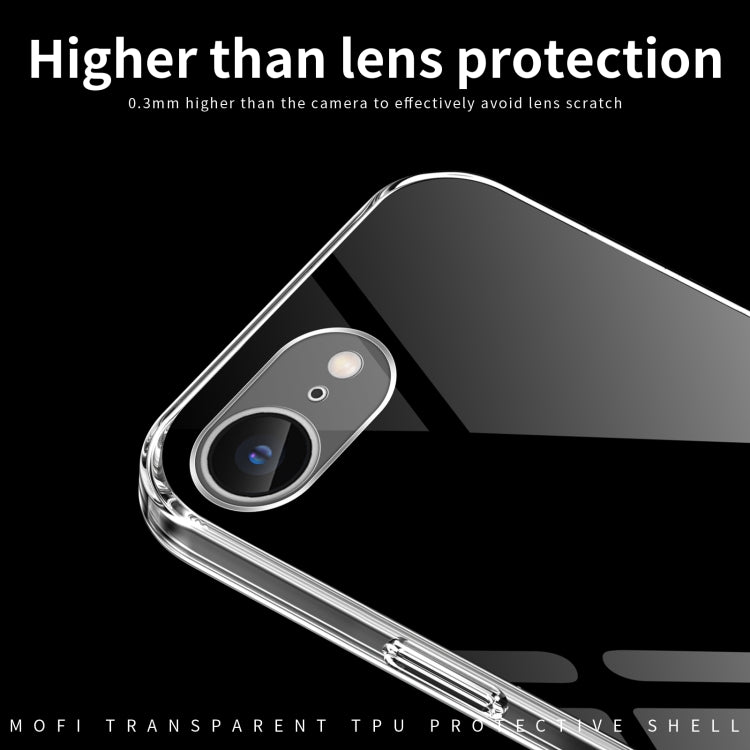 For iPhone 16e MOFI Ming Series Ultra-thin TPU Phone Case(Transparent) - iPhone 16e Cases by MOFI | Online Shopping South Africa | PMC TechLife | Buy Now Pay Later Mobicred
