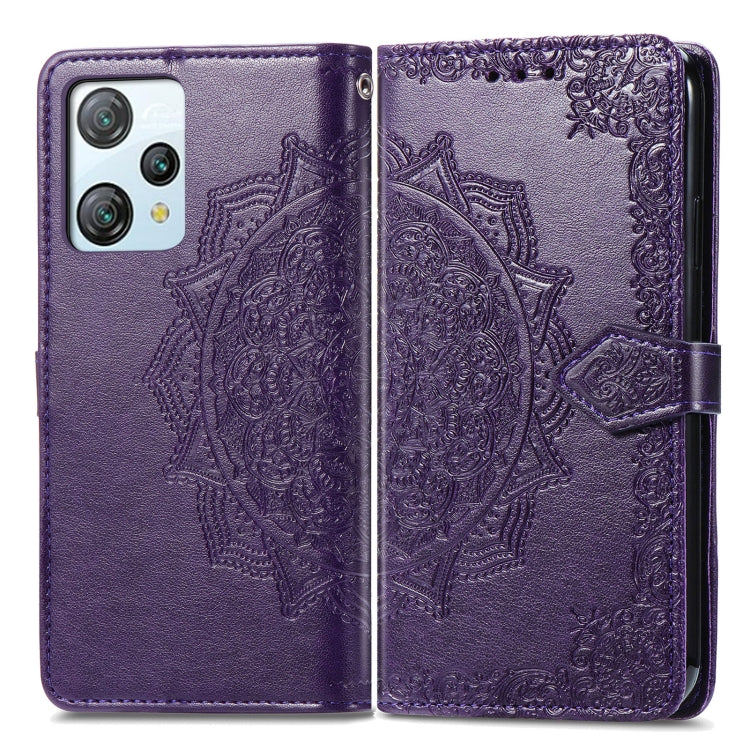 For Blackview A53 Mandala Flower Embossed Leather Phone Case(Purple) - More Brand by PMC TechLife | Online Shopping South Africa | PMC TechLife | Buy Now Pay Later Mobicred