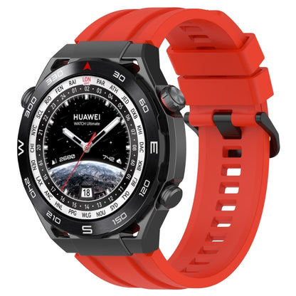 For Huawei Watch Ultimate Long & Short Sports Solid Color Silicone Watch Band Set(Red) - Watch Bands by PMC Jewellery | Online Shopping South Africa | PMC Jewellery