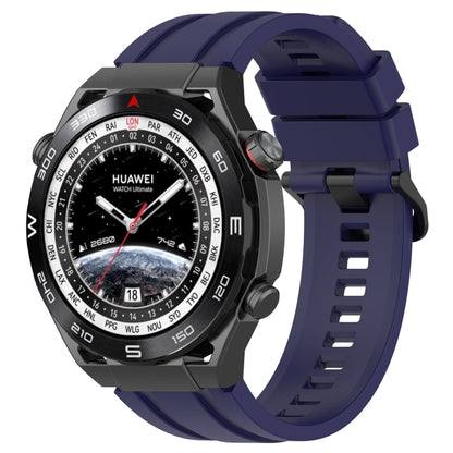 For Huawei Watch Ultimate Long & Short Sports Solid Color Silicone Watch Band Set(Midnight Blue) - Watch Bands by PMC Jewellery | Online Shopping South Africa | PMC Jewellery