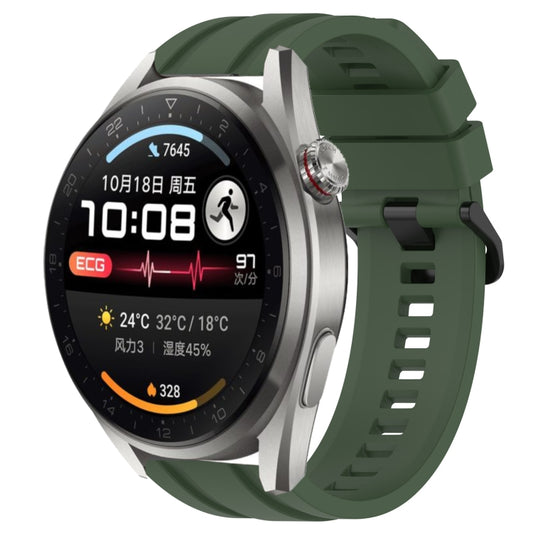 For Honor Watch GS 3i Long & Short Sports Solid Color Silicone Watch Band Set(Dark Green) - Watch Bands by PMC Jewellery | Online Shopping South Africa | PMC Jewellery