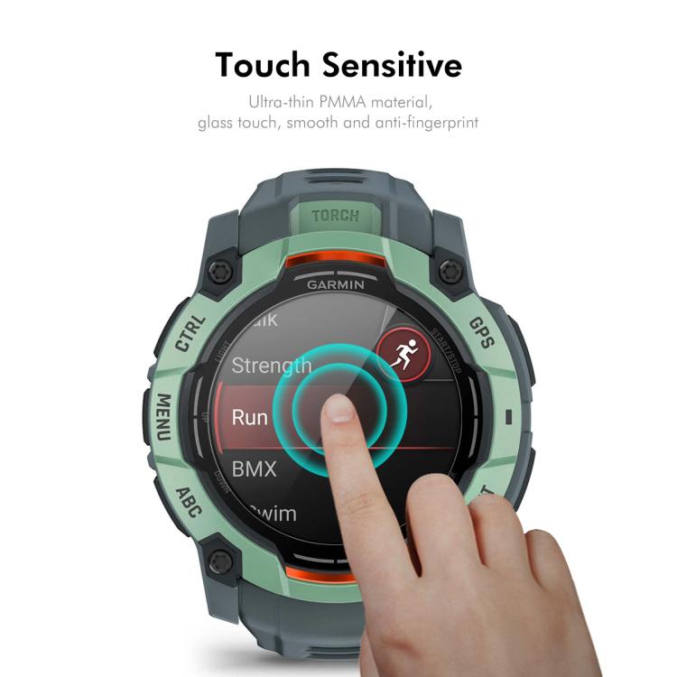 For Garmin Instinct 3 AMOLED / Solar 50mm 5pcs ENKAY 3D Full Coverage Soft PC Edge PMMA HD Screen Protector Film - free shipping - PMC TechLife - Order now!