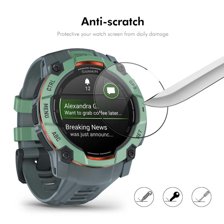 For Garmin Instinct 3 AMOLED / Solar 50mm 5pcs ENKAY 3D Full Coverage Soft PC Edge PMMA HD Screen Protector Film - free shipping - PMC TechLife - Order now!