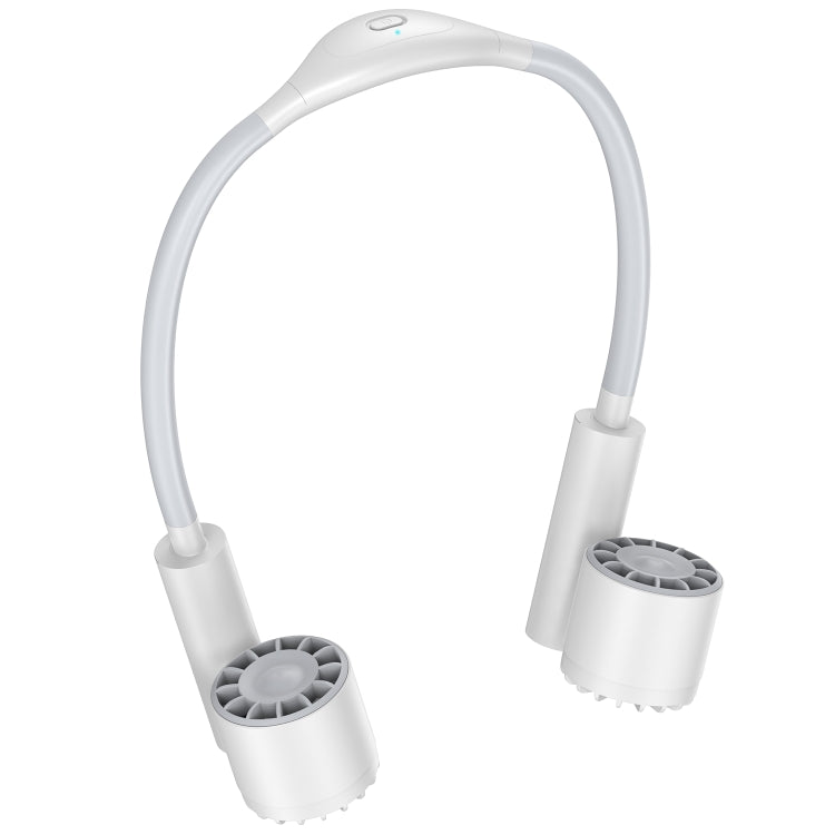 Long Life Twin-head Turbine Bladeless Neck Lazy Sports Fan(White) - Electric Fans by PMC Jewellery | Online Shopping South Africa | PMC Jewellery | Buy Now Pay Later Mobicred