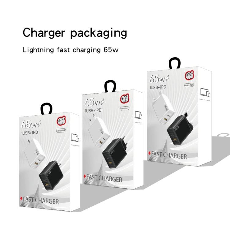 GaN PD48W Type-C PD3.0 + USB3.0 Notebook Adapter ，UK Plug(White) - free shipping - PMC Jewellery - Order now!