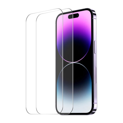 For iPhone 16 2pcs NKAY 0.26mm 9H 2.5D High Aluminum-silicon Tempered Glass Film - iPhone 16 Tempered Glass by ENKAY | Online Shopping South Africa | PMC Jewellery | Buy Now Pay Later Mobicred