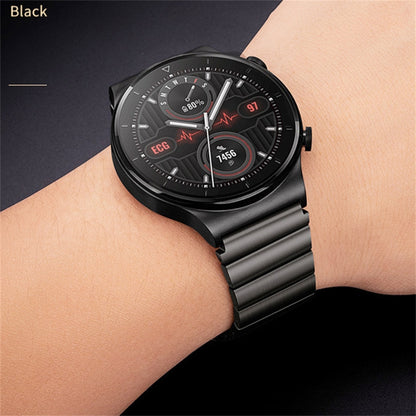 For Huawei Watch GT 3 Pro 46mm One Bead Titanium Alloy Watch Band(Black) - Watch Bands by PMC Jewellery | Online Shopping South Africa | PMC Jewellery