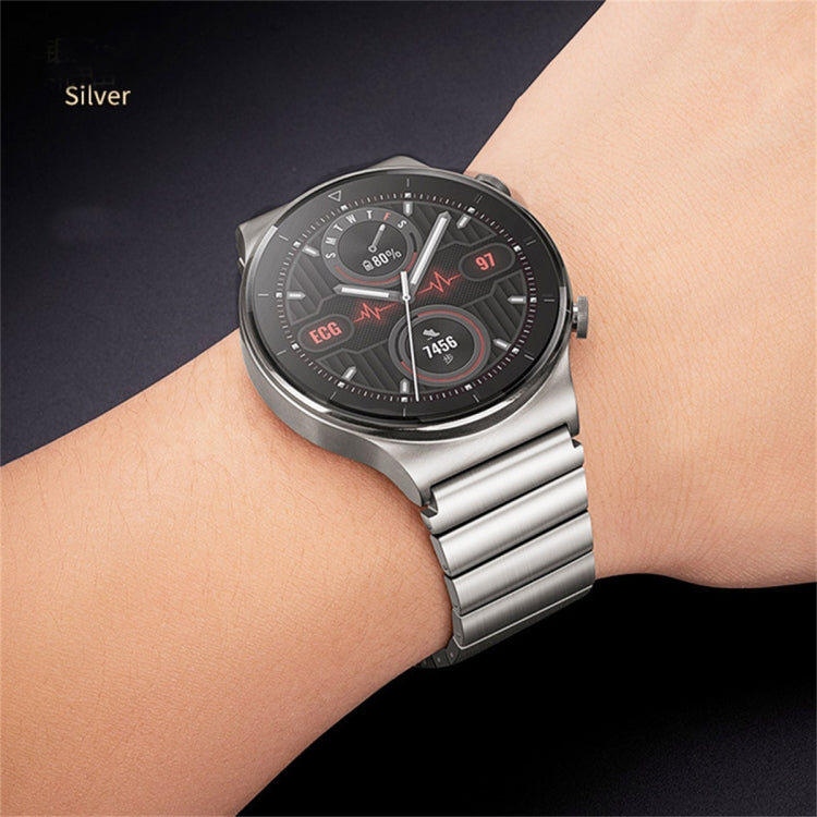 For Huawei Watch GT 2 Pro One Bead Titanium Alloy Watch Band(Silver) - Watch Bands by PMC TechLife | Online Shopping South Africa | PMC TechLife