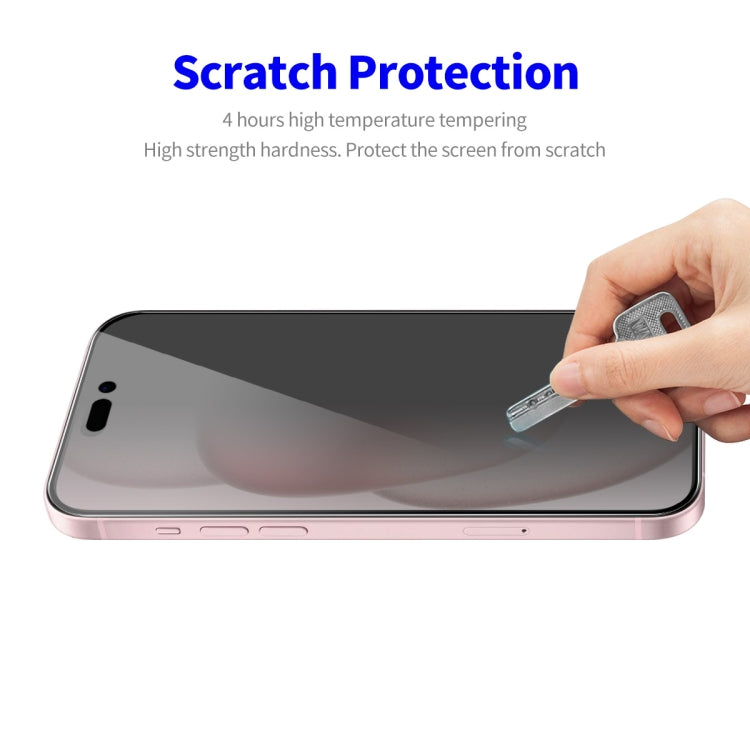 For iPhone 16 ENKAY Hat-Prince 28 Degree Anti-peeping Tempered Glass Full Screen Film - iPhone 16 Tempered Glass by ENKAY | Online Shopping South Africa | PMC Jewellery | Buy Now Pay Later Mobicred