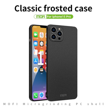 For iPhone 15 Pro MOFI Fandun Series Frosted PC Ultra-thin All-inclusive Phone Case(Black) - iPhone 15 Pro Cases by MOFI | Online Shopping South Africa | PMC Jewellery