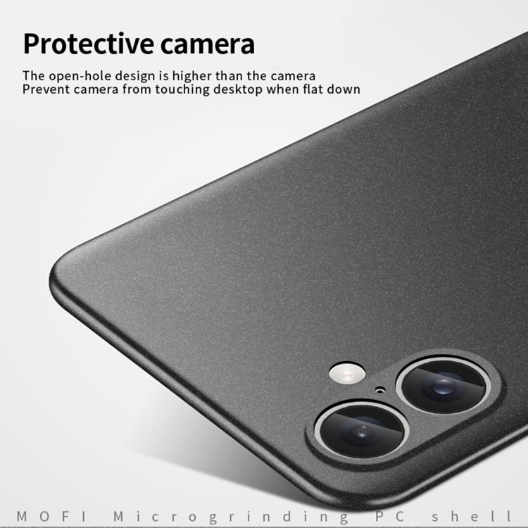 For iPhone 16 MOFI Fandun Series Frosted PC Ultra-thin All-inclusive Phone Case(Gray) - iPhone 16 Cases by MOFI | Online Shopping South Africa | PMC Jewellery | Buy Now Pay Later Mobicred