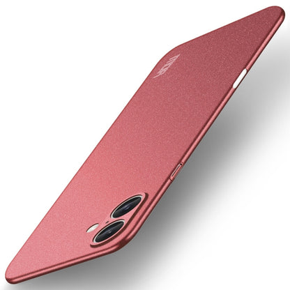 For iPhone 16 Plus MOFI Fandun Series Frosted PC Ultra-thin All-inclusive Phone Case(Red) - iPhone 16 Plus Cases by MOFI | Online Shopping South Africa | PMC Jewellery | Buy Now Pay Later Mobicred