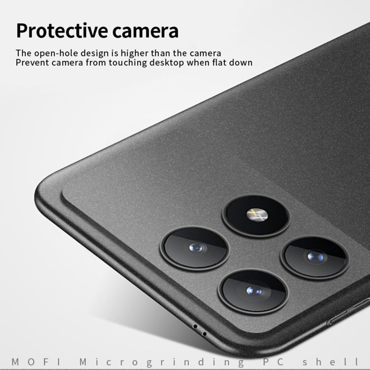 For Xiaomi Redmi K70 / K70 Pro MOFI Fandun Series Frosted PC Ultra-thin All-inclusive Phone Case(Gray) - K70 Pro Cases by MOFI | Online Shopping South Africa | PMC Jewellery | Buy Now Pay Later Mobicred