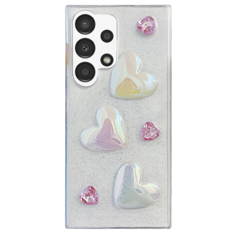 For Samsung Galaxy S25 Ultra 5G Love Epoxy TPU Protective Case(Pink) - Galaxy S25 Ultra 5G Cases by PMC Jewellery | Online Shopping South Africa | PMC Jewellery | Buy Now Pay Later Mobicred