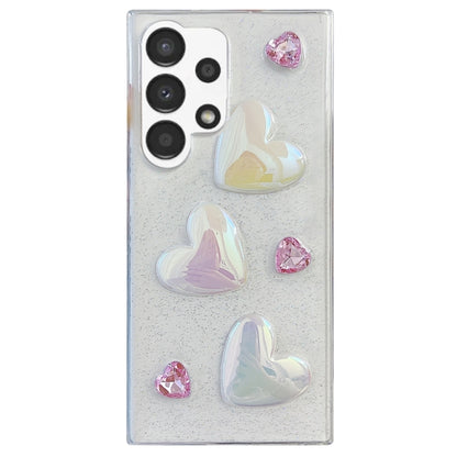 For Samsung Galaxy S25 Ultra 5G Love Epoxy TPU Protective Case(Pink) - Galaxy S25 Ultra 5G Cases by PMC Jewellery | Online Shopping South Africa | PMC Jewellery | Buy Now Pay Later Mobicred