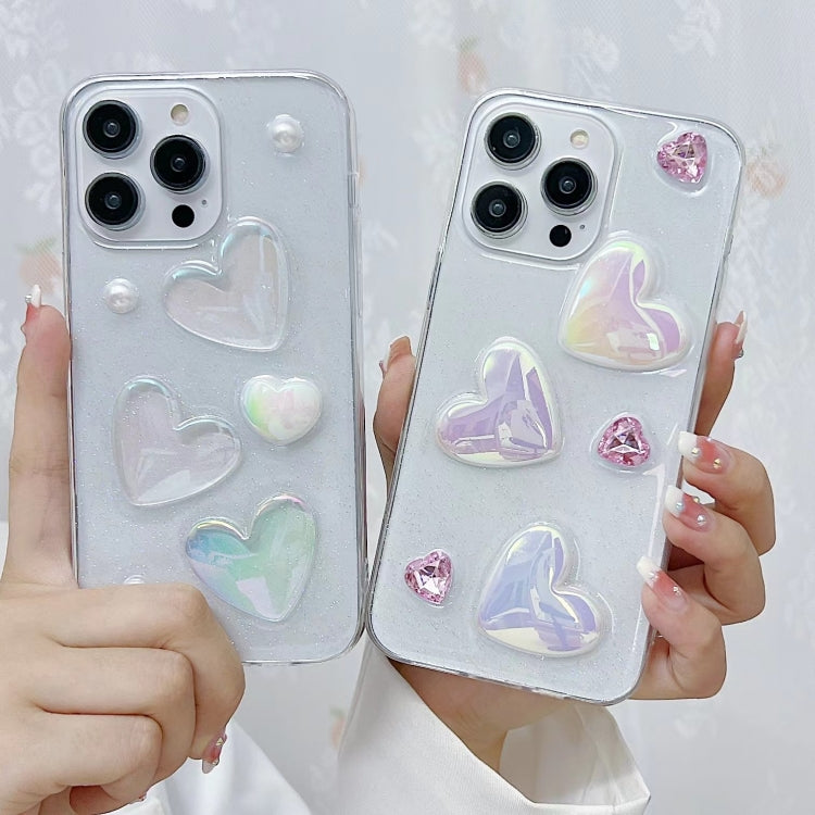 For iPhone 16 Pro Love Epoxy TPU Phone Case(Transparent) - iPhone 16 Pro Cases by PMC TechLife | Online Shopping South Africa | PMC TechLife | Buy Now Pay Later Mobicred