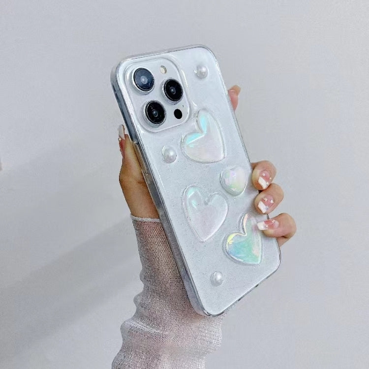 For iPhone 16 Pro Love Epoxy TPU Phone Case(Transparent) - iPhone 16 Pro Cases by PMC TechLife | Online Shopping South Africa | PMC TechLife | Buy Now Pay Later Mobicred