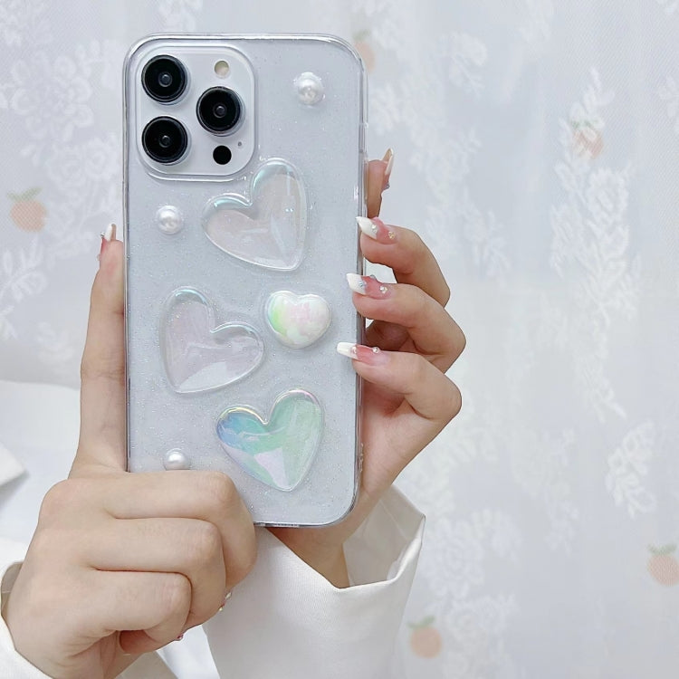 For iPhone 16 Pro Love Epoxy TPU Phone Case(Transparent) - iPhone 16 Pro Cases by PMC TechLife | Online Shopping South Africa | PMC TechLife | Buy Now Pay Later Mobicred