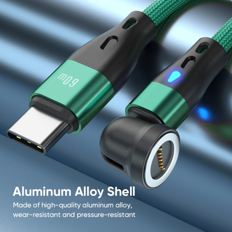 ENKAY PD60W Type-C to Type-C / 8 Pin / Micro USB Magnetic 540 Degrees Rotating Fast Charging Cable, Length:2m(Green) - Charging Cable & Head by ENKAY | Online Shopping South Africa | PMC Jewellery | Buy Now Pay Later Mobicred