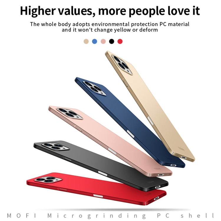 For iPhone 16 Pro MOFI Frosted PC Ultra-thin Hard Phone Case(Blue) - iPhone 16 Pro Cases by MOFI | Online Shopping South Africa | PMC Jewellery | Buy Now Pay Later Mobicred