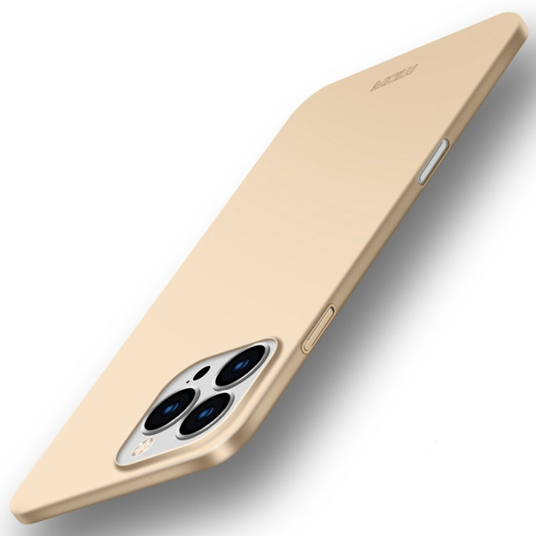 For iPhone 16 Pro Max MOFI Frosted PC Ultra-thin Hard Phone Case(Gold) - iPhone 16 Pro Cases by MOFI | Online Shopping South Africa | PMC Jewellery | Buy Now Pay Later Mobicred