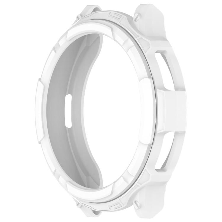 For Samsung Galaxy Watch 6 Classic 43mm Rotating Ring  + TPU Armor Watch Protective Case(White) - Watch Cases by PMC Jewellery | Online Shopping South Africa | PMC Jewellery