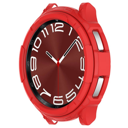 For Samsung Galaxy Watch 6 Classic 43mm Rotating Ring  + TPU Armor Watch Protective Case(Red) - Watch Cases by PMC Jewellery | Online Shopping South Africa | PMC Jewellery