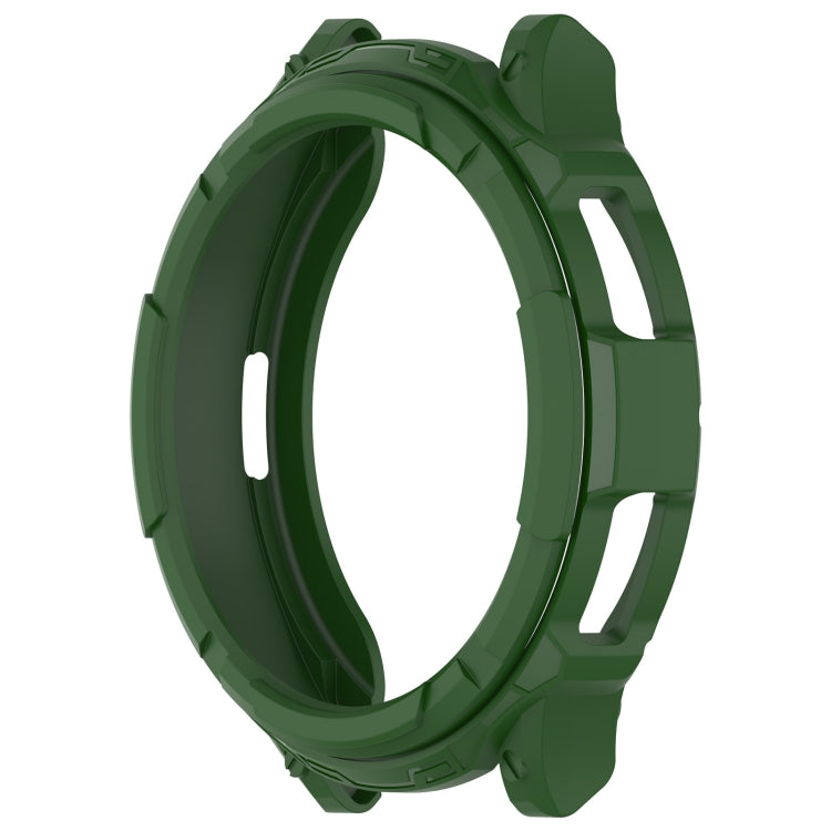 For Samsung Galaxy Watch 6 Classic 47mm Rotating Ring  + TPU Armor Watch Protective Case(Green) - Watch Cases by PMC Jewellery | Online Shopping South Africa | PMC Jewellery