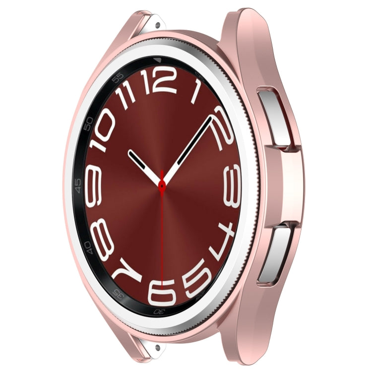 For Samsung Galaxy Watch 6 Classic 43mm Half Coverage Hollow PC Watch Protective Case(Rose Gold) - Watch Cases by PMC Jewellery | Online Shopping South Africa | PMC Jewellery