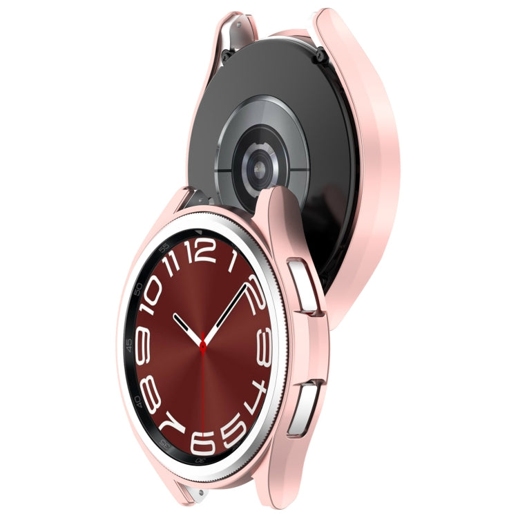 For Samsung Galaxy Watch 6 Classic 43mm Half Coverage Hollow PC Watch Protective Case(Rose Gold) - Watch Cases by PMC Jewellery | Online Shopping South Africa | PMC Jewellery