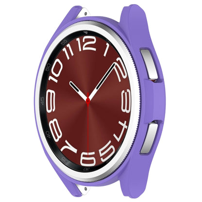 For Samsung Galaxy Watch 6 Classic 43mm Half Coverage Hollow PC Watch Protective Case(Purple) - Watch Cases by PMC Jewellery | Online Shopping South Africa | PMC Jewellery