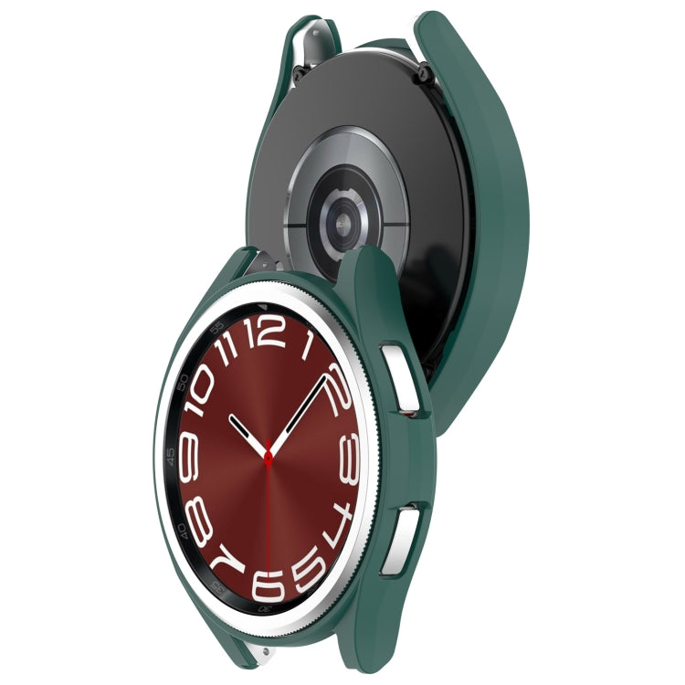 For Samsung Galaxy Watch 6 Classic 43mm Half Coverage Hollow PC Watch Protective Case(Green) - Watch Cases by PMC Jewellery | Online Shopping South Africa | PMC Jewellery