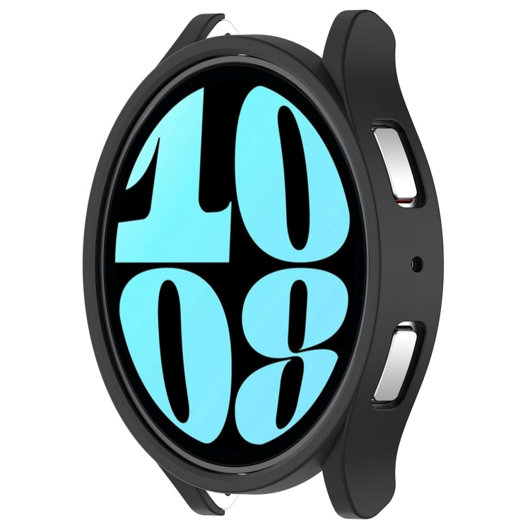 For Samsung Galaxy Watch 6 44mm Half Coverage Hollow PC Watch Protective Case(Black) - Watch Cases by PMC TechLife | Online Shopping South Africa | PMC TechLife