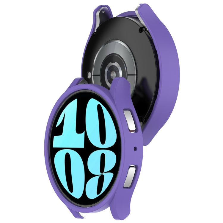 For Samsung Galaxy Watch 6 44mm Half Coverage Hollow PC Watch Protective Case(Purple) - Watch Cases by PMC Jewellery | Online Shopping South Africa | PMC Jewellery