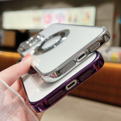 For iPhone 15 Pro Max Magsafe Electroplating TPU Phone Case(Purple) - iPhone 15 Pro Max Cases by PMC Jewellery | Online Shopping South Africa | PMC Jewellery