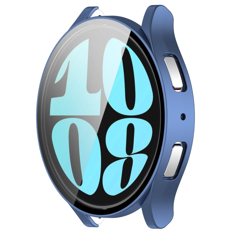 For Samsung Galaxy Watch6 44mm PC + Tempered Film Integrated Watch Protective Case(Blue) - free shipping - PMC TechLife - Order now!