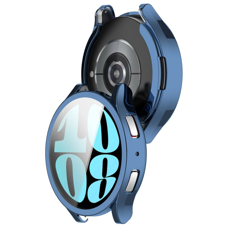 For Samsung Galaxy Watch6 44mm Full Coverage TPU Electroplated Watch Protective Case(Blue) - Watch Cases by PMC TechLife | Online Shopping South Africa | PMC TechLife